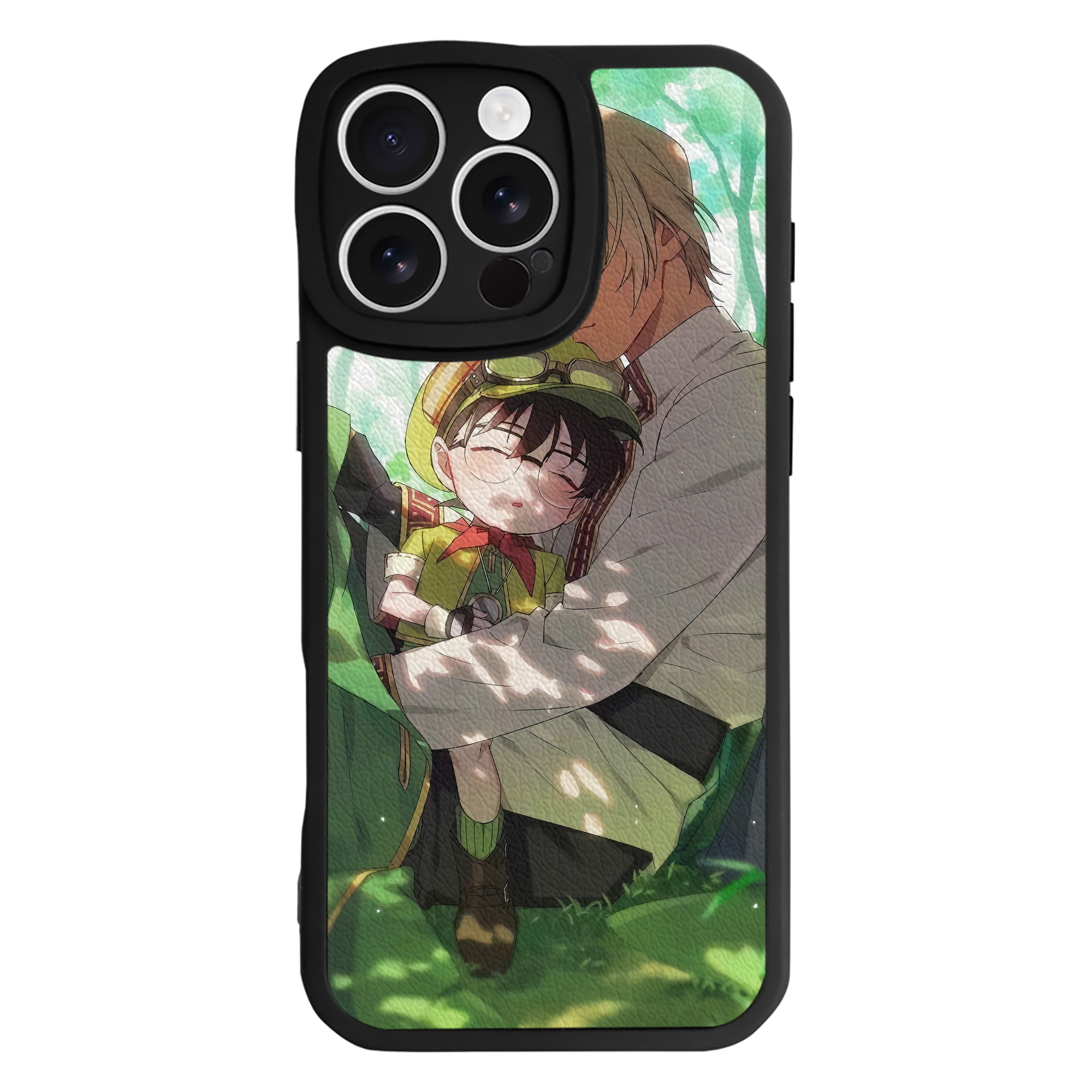 （画像用） 名探偵コナン Detective Conan 【iPhone 16シリーズ対応】シリコンスマホケース（レザー調） 材質：シリコン
